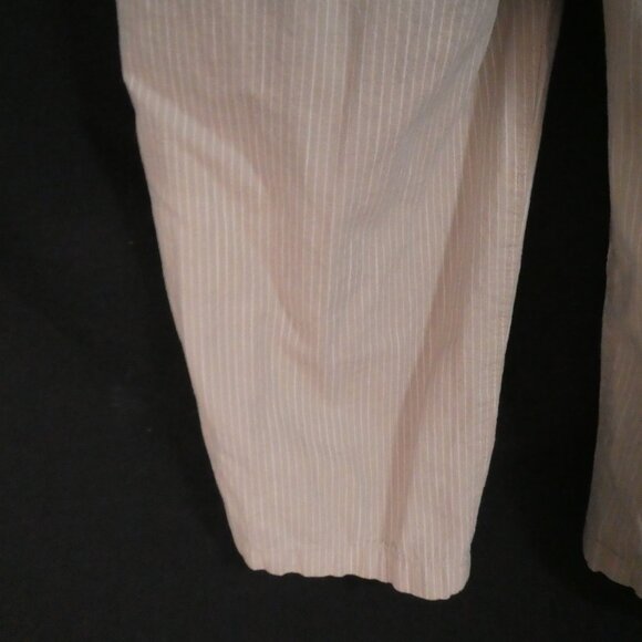 UNIQLO | medium | Striped Cotton Pajama - Loungewear Pants W/ Front Pockets - Picture 15 of 16